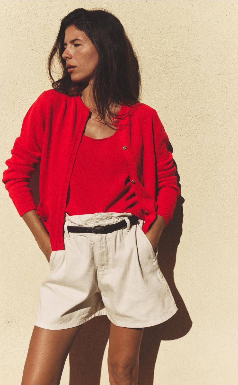Cardigan tejido hilo
